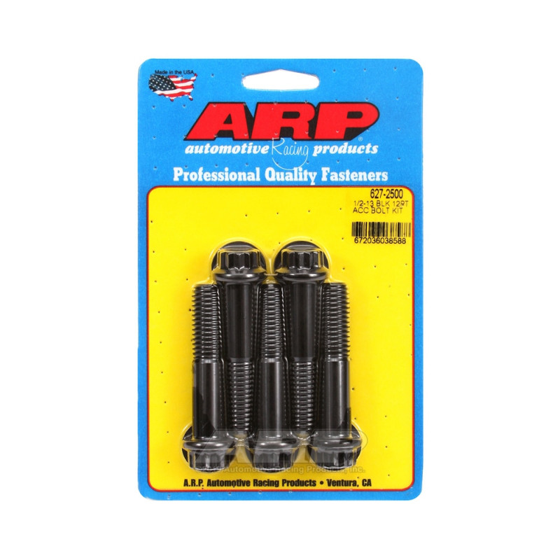 Set de șuruburi și piulițe universale ARP 1/2-13 – Black Oxyde, 12 capete x 5 - ARP-627-2500 - 627-2500 - 3666618192895